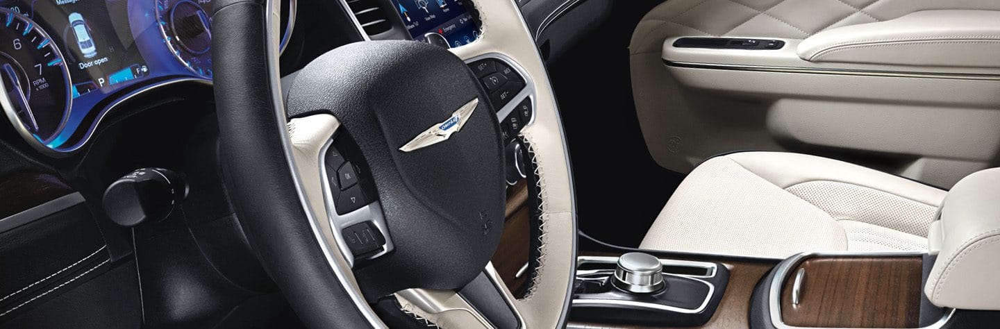 Close Up Of Steering Wheel On The 2019 Chrysler 300s