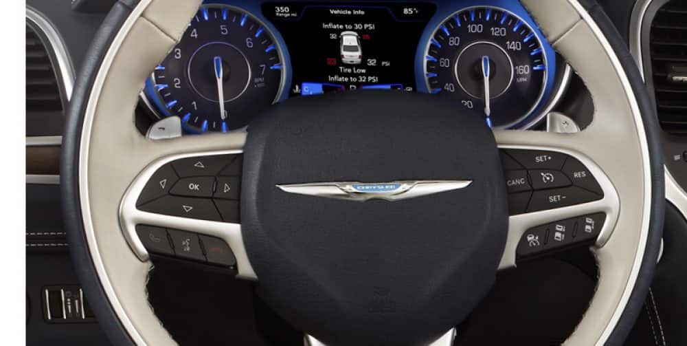 2019 Chrysler 300 Smart Interior Features The Standard Leather Wred Steering Wheel Includes Sd Control And Controls For Audio Voice Command Driver Information Digital Cer Display