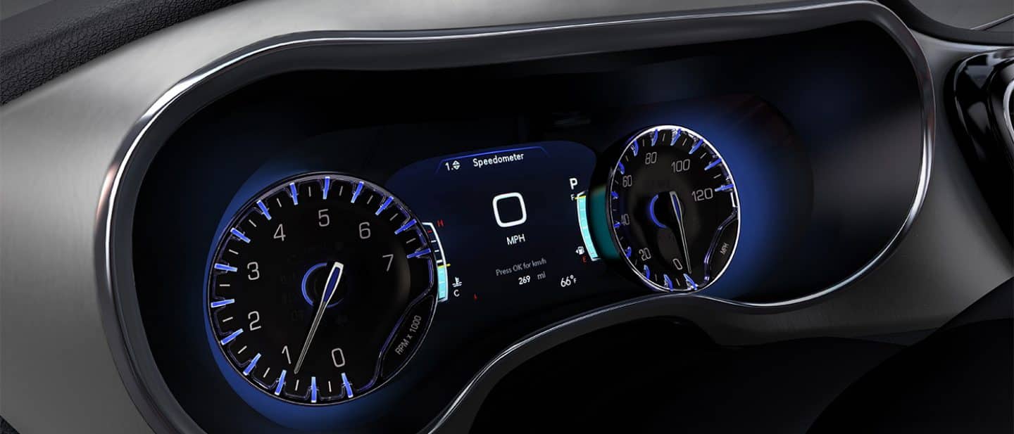 Display The Digital Cluster Display in the 2026 Chrysler Pacifica.