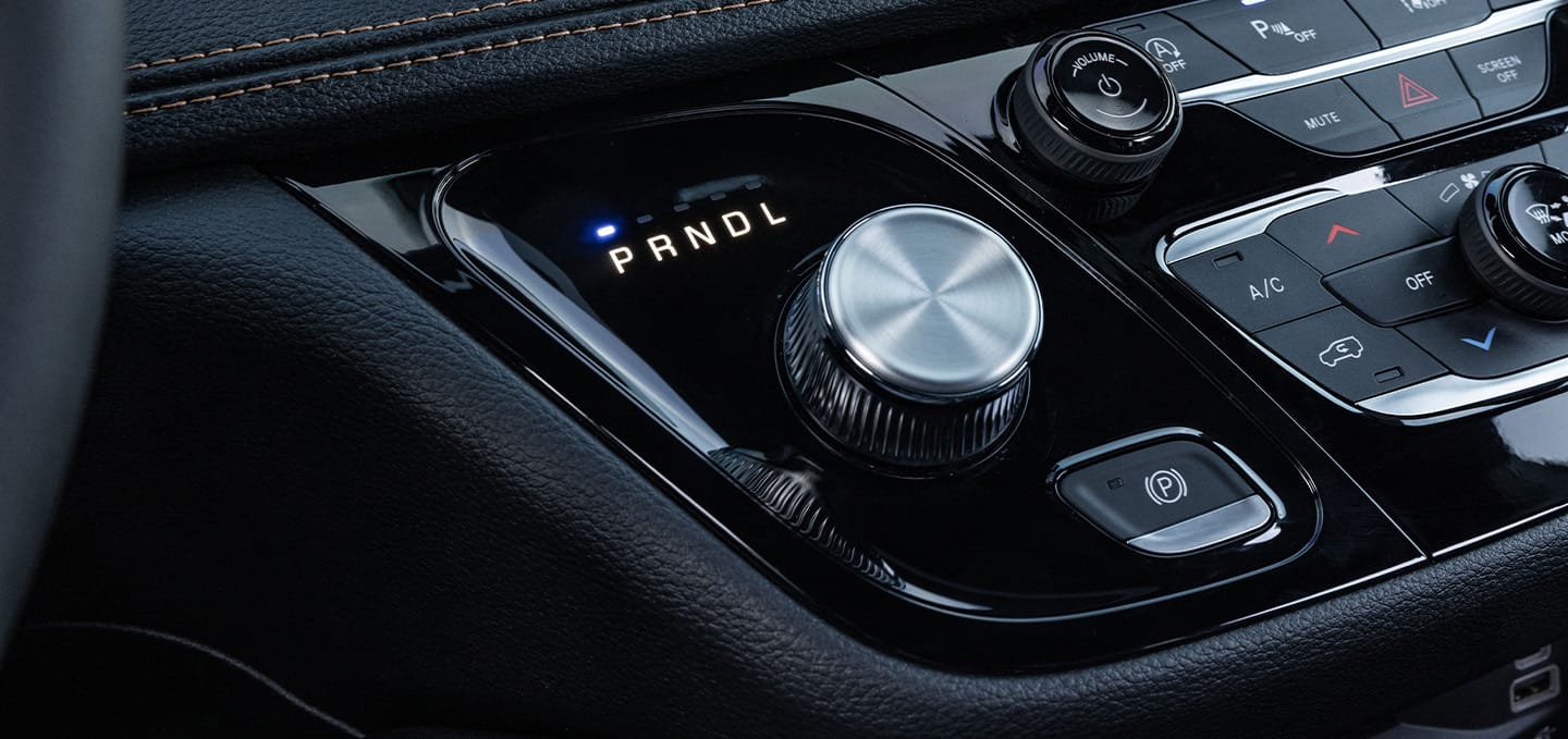 The transmission shifter in the 2027 Chrysler Pacifica.