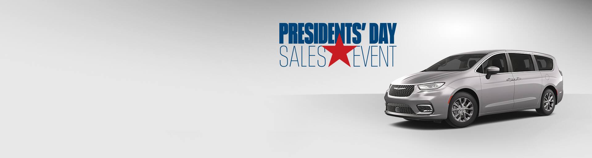 A white 2023 Chrysler Pacifica Touring L. Start Something New Sales Event.