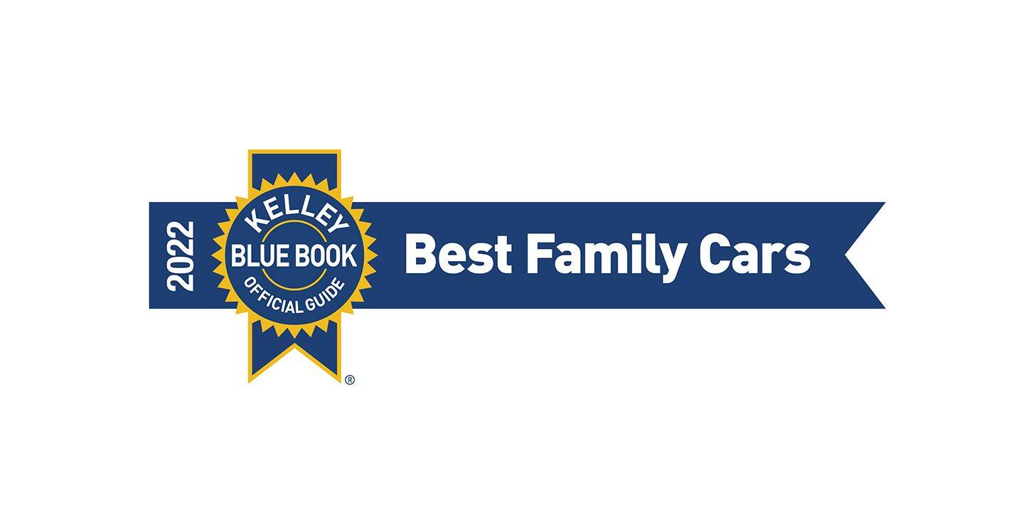 Display Kelley Blue Book Official Guide 2022 Best Family Cars logo.
