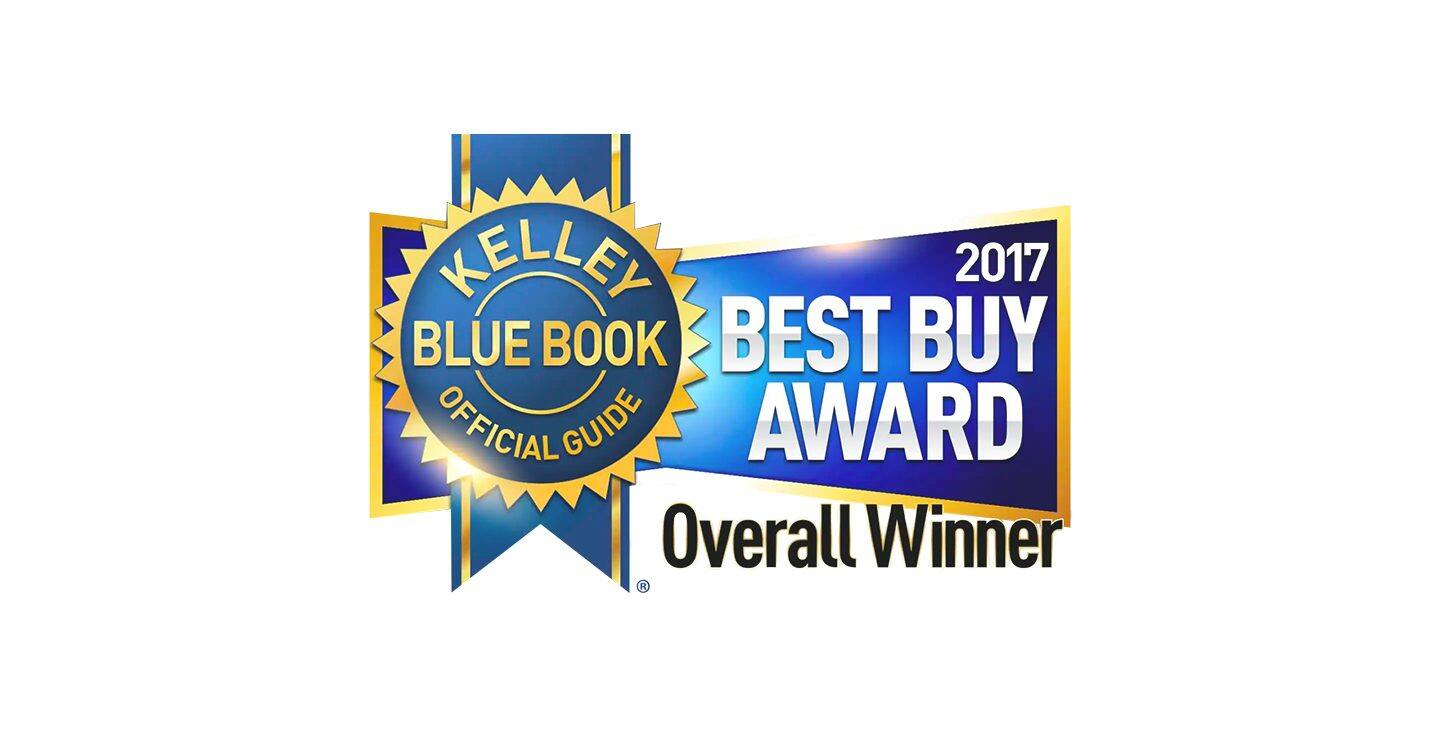 Display Kelley Blue Book Official Guide 2017 Best Buy Award Overall Winner logo
